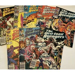Lot of 8 Vintage Avengers Comic Books The West Coast Avengers‎
